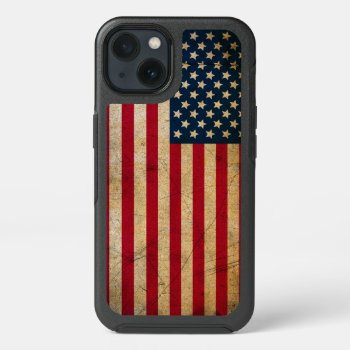Vintage American Flag Otterbox Iphone 13 Case by LaptopComputerBag at Zazzle