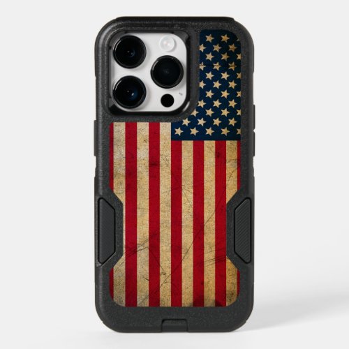 Vintage American Flag OtterBox iPhone 14 Pro Case