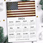 Vintage American Flag Patriotic 12 Month Calendar Holiday Card<br><div class="desc">2023 American Flag Calendar Cards - 5x7 USA flag calendar cards are perfect as Christmas and New Year cards to family and friends. Perfect to highlight or circle special family dates, anniversaries, birthdays, and reunions. Personalize these 12 month calendar cards with your personalization . COPYRIGHT © 2022 Judy Burrows, Black...</div>