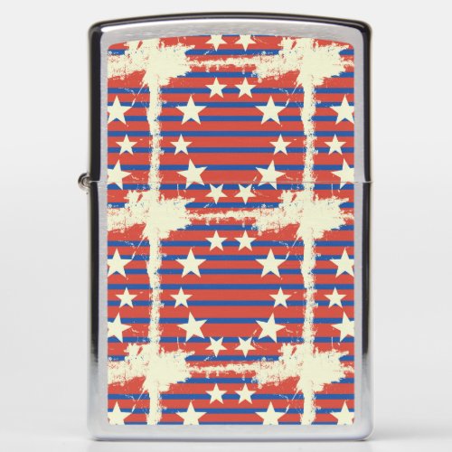 Vintage American Flag Pattern Independence day Zippo Lighter