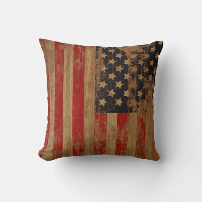 Vintage American Flag Pillows (Front)