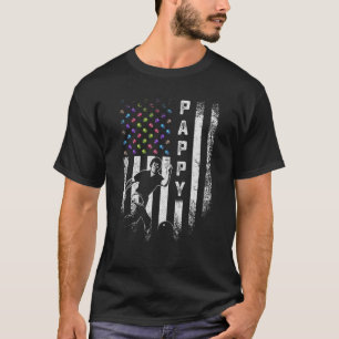 Vintage American Flag Proud Bowling Pappy Bowler S T-Shirt