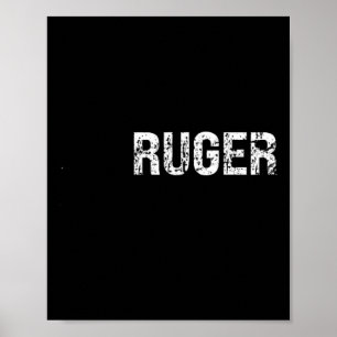 Vintage American Flag Retro Ruger Usa Family Match Poster