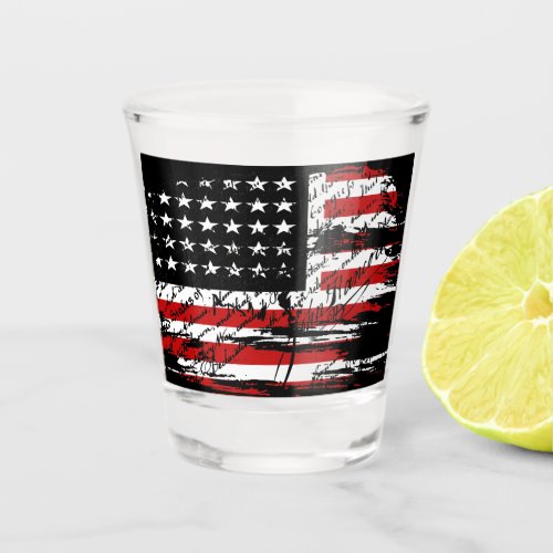 Vintage American  Flag  Shot Glass
