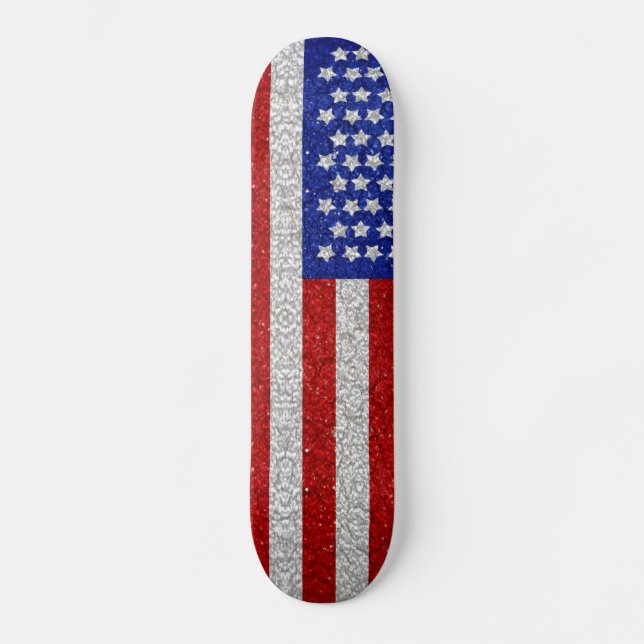 Vintage American Flag Skateboard (Front)