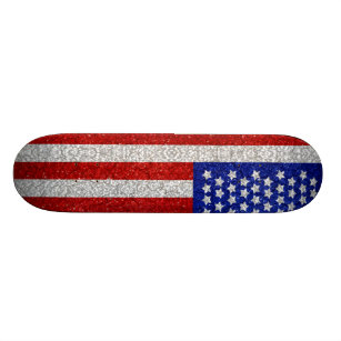 Vintage American Flag Skateboard