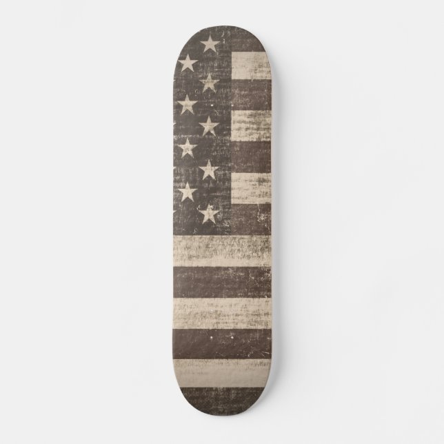 Vintage American Flag - Skateboard (Front)