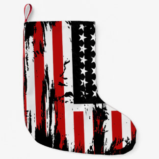 Vintage American Flag Small Christmas Stocking