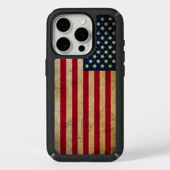 Vintage American Flag Speck Iphone 15 Pro Case by LaptopComputerBag at Zazzle