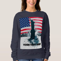 Vintage American Flag Statue of Liberty T-Shirt