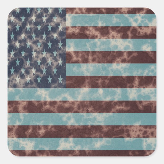 Vintage American Flag Sticker (Front)