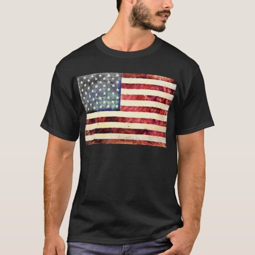Vintage American Flag T-Shirt | Zazzle