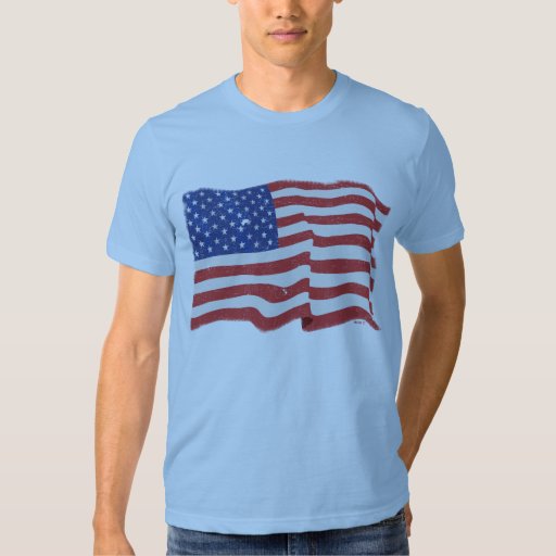 Vintage American Flag Tee Shirts | Zazzle