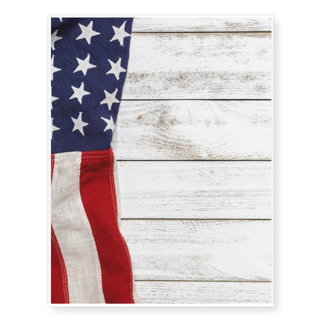 Vintage American Flag Temporary Tattoos (Front)