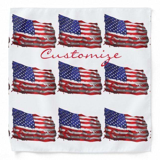 Vintage American Flag Thunder_Cove Bandana (Front)