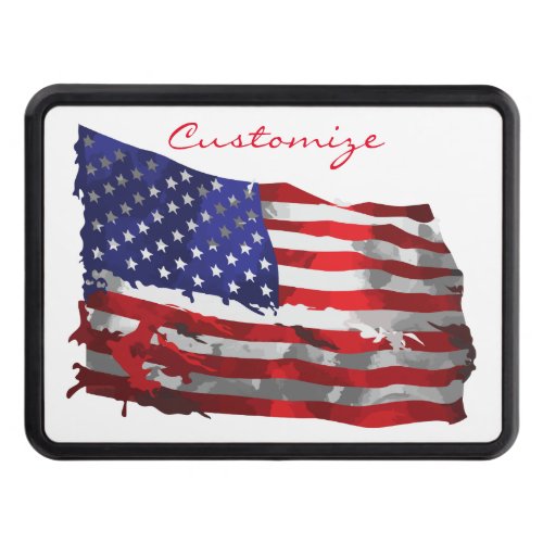 Vintage American Flag Thunder_Cove Hitch Cover