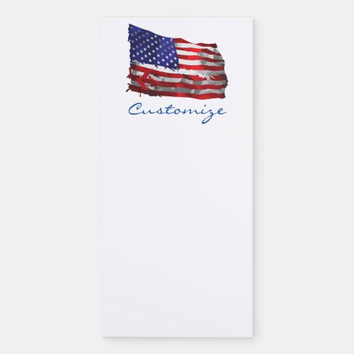 Vintage American Flag Thunder_Cove Magnetic Notepad