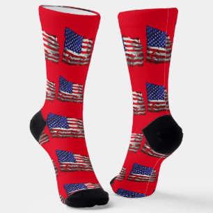 Vintage American Flag Thunder_Cove Socks