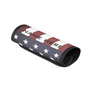 Vintage American flag travel luggage handle wrap