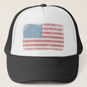 Vintage American Flag Trucker Hat