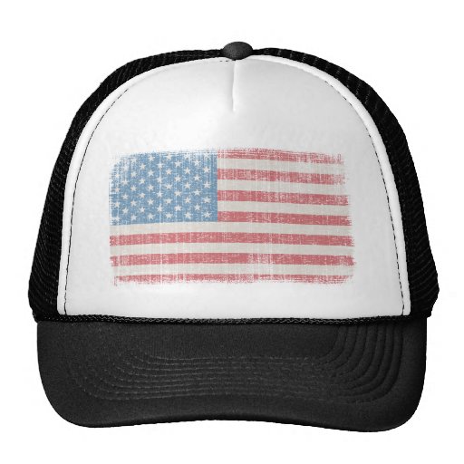 Vintage American Flag Trucker Hat | Zazzle