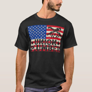 Vintage American Flag Union Plumber T-Shirt