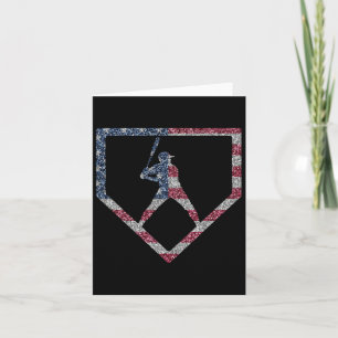 Vintage American Flag Us Baseball Drip Boys Card