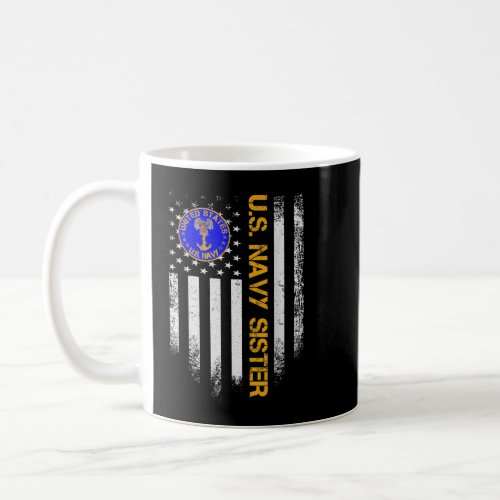 Vintage American Flag US Navy Chief Proud Retired  Coffee Mug