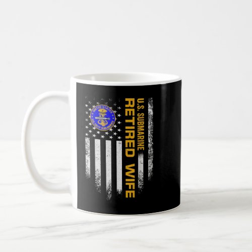 Vintage American Flag US Navy Submarine Retired Ve Coffee Mug