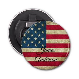 Vintage American Flag USA Patriotic Monogram