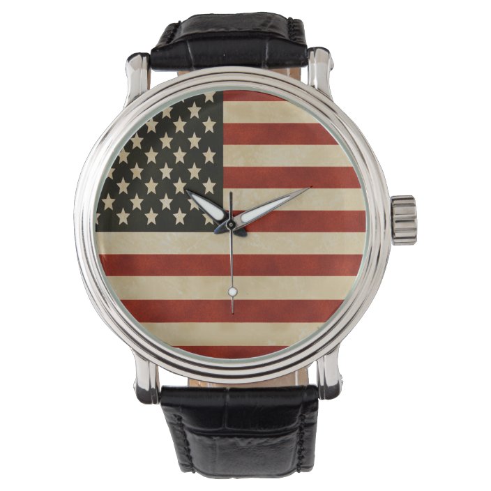 Vintage American Flag Watch | Zazzle.com
