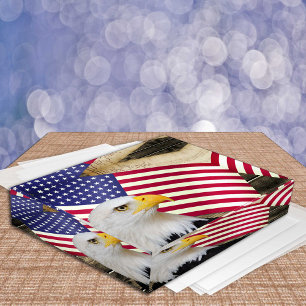 Vintage American Flag, We The People / USA Paperweight