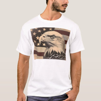 Vintage American Flag with Bald Eagle T-Shirt