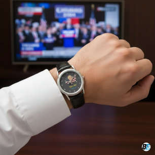 Vintage American Flag With Trump 2024 Watch