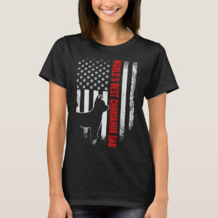 Vintage American Flag World S Best Chihuahua Dad T-Shirt