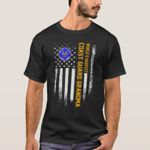 Vintage American Flag World S Okayest Us Coast Gua T-Shirt