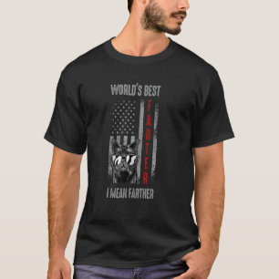 Vintage American Flag Worlds Best Farter Best Cat T-Shirt