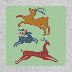 Vintage American Folk Art Deer Custom Color Patch