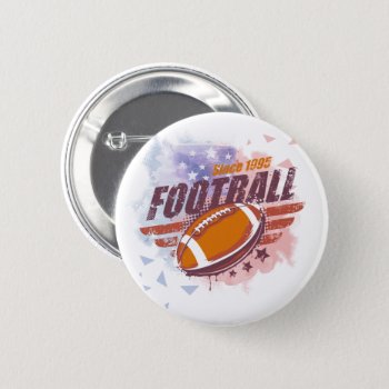 Vintage American Football Button by Pick_Up_Me at Zazzle