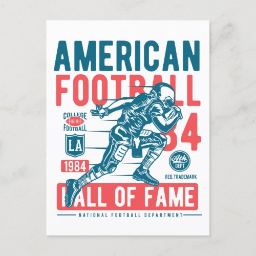 Vintage American Football College    Postcard