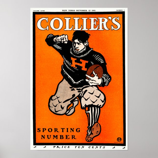 Vintage American Football Poster by Penfield (Front)