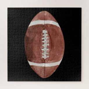 Vintage American Football Watercolor Art Jigsaw Puzzle