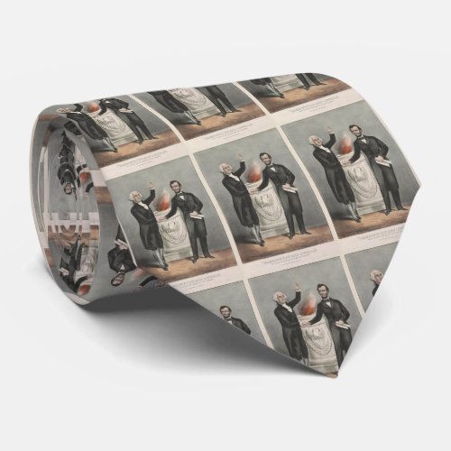 Vintage American Founding Fathers Illustration Neck Tie