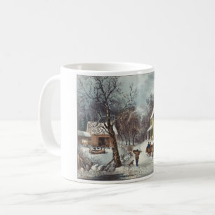 Vintage American Homestead Winter Coffee Mug