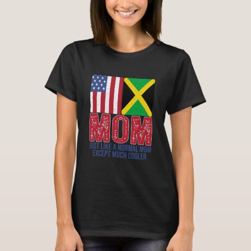 Vintage American Jamaican Mom Flag Design for T_Shirt