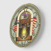 Vintage American Jukebox Wall Clock (Angle)