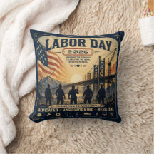 Vintage American Labor Day Worker Tribute Art