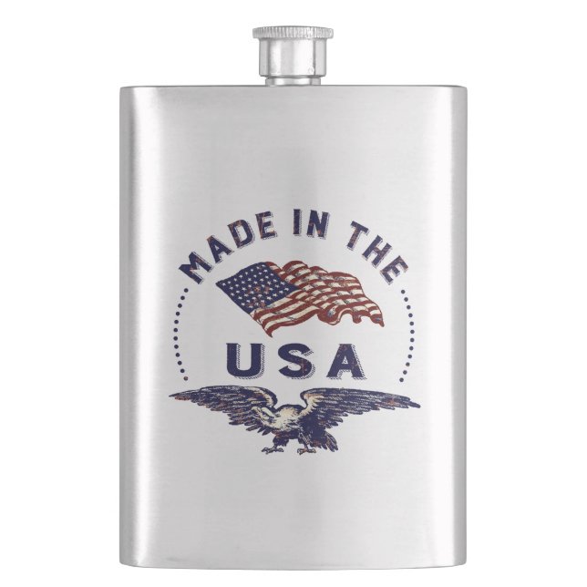 Vintage American Made in the USA Flask (Front)