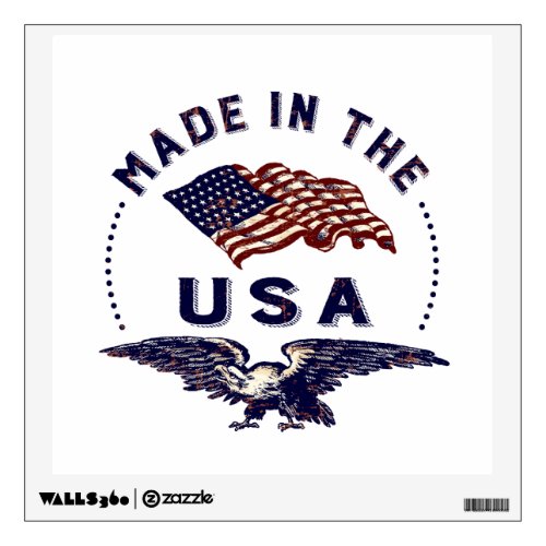 Vintage American Made in the USA Wall Decal