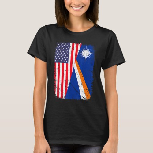 Vintage American Marshall Islands Flag Family Patr T_Shirt